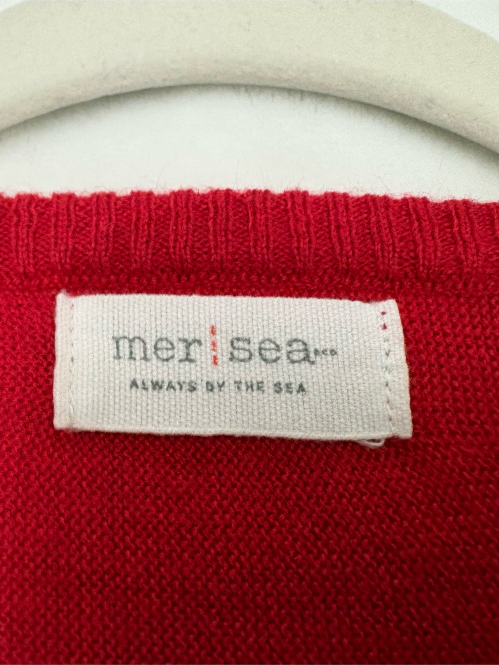 MERSEA Catalina Travel Sweater Scarlet Red Oversized One Size travel coastal lux - Picture 5 of 12